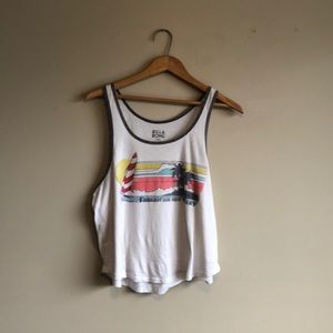 Billabong scoop neck graphic tank top